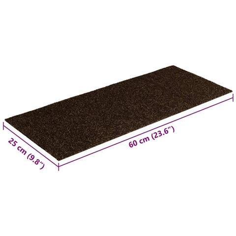 Tappetini per scale autoadesivi 30 pz 60x25 cm marrone rettangolari - Foto 8