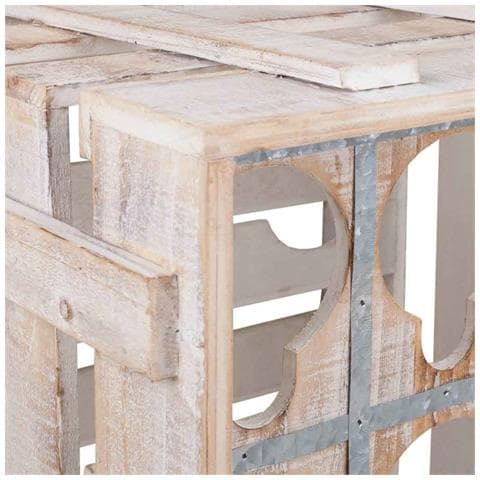 Cassetto Portabottiglie In Legno Marrone 33x32x43h - Foto 6