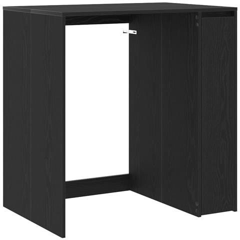 Mobiletto per lavatrice con porta Rovere Nero 87 x 60 x 89 cm - Foto 1