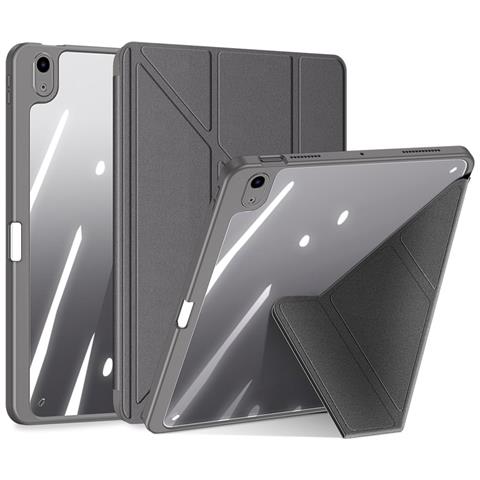 Cover per iPad Air (2022) - TPU+PC+Pelle /PU, Grigio, Auto Wake /Sleep - Foto 1