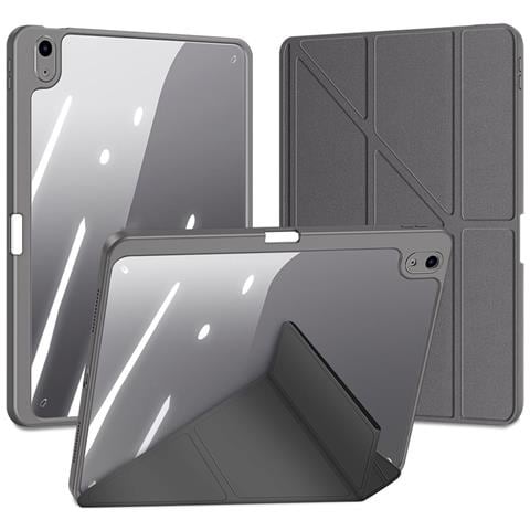 Cover per iPad Air (2022) - TPU+PC+Pelle /PU, Grigio, Auto Wake /Sleep - Foto 4