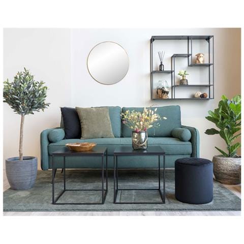 Tavolino D'appoggio Vita In Nero Con Struttura In Acciaio, 45×45×45 Cm - Foto 8