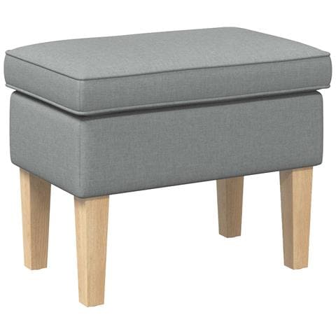 Poggiapiedi Grigio Chiaro 55 x 35 x 41 cm Tessuto - Foto 1