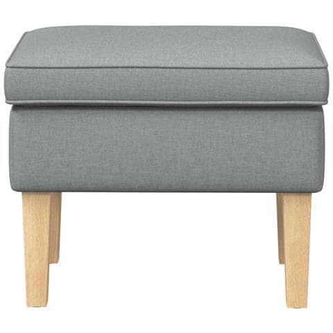 Poggiapiedi Grigio Chiaro 55 x 35 x 41 cm Tessuto - Foto 2
