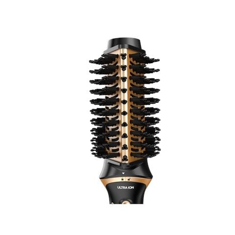 Multistyler Gold Ion: è lo strumento multifunzione che rivoluziona la tua routine di styling. Include due accessori intercambiabili: la spazzola a doppia testa con setole miste, e l'asciugacapelli, perfetto per preparare la chioma prima dello styling. Dotato di 2 velocità, 3 impostazioni di temperatura e una potenza di 1200W. - Foto 2