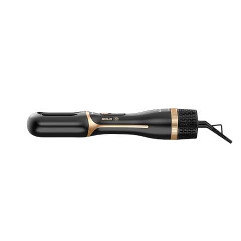 Multistyler Gold Ion: è lo strumento multifunzione che rivoluziona la tua routine di styling. Include due accessori intercambiabili: la spazzola a doppia testa con setole miste, e l'asciugacapelli, perfetto per preparare la chioma prima dello styling. Dotato di 2 velocità, 3 impostazioni di temperatura e una potenza di 1200W. - Foto 15