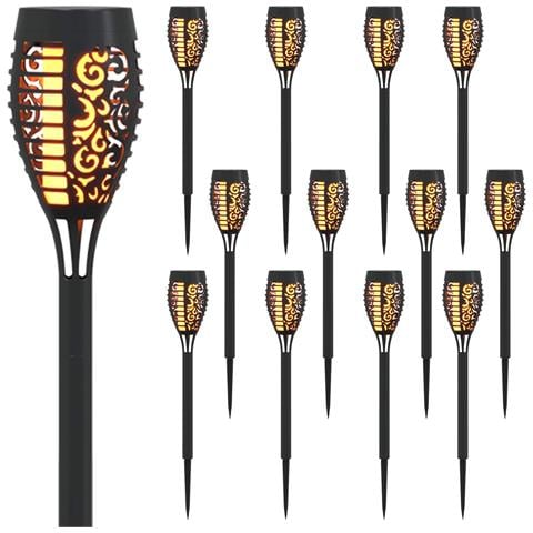 Luci solari da esterno con picchetto 12 pcs Bianco caldo ABS - Foto 1
