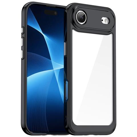 Custodia Nera Trasparente Protettiva Per Iphone 17 Air Outer Space - Foto 1