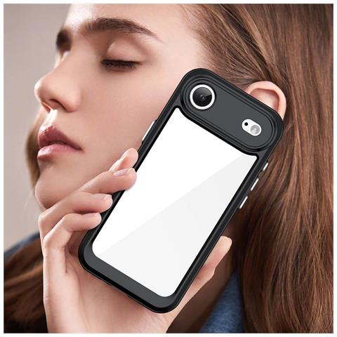 Custodia Nera Trasparente Protettiva Per Iphone 17 Air Outer Space - Foto 7