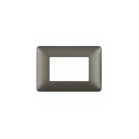 Placca 3 Posti Matix, Tecnopolimero, 120xh. 84 Mm Iron - Foto 1