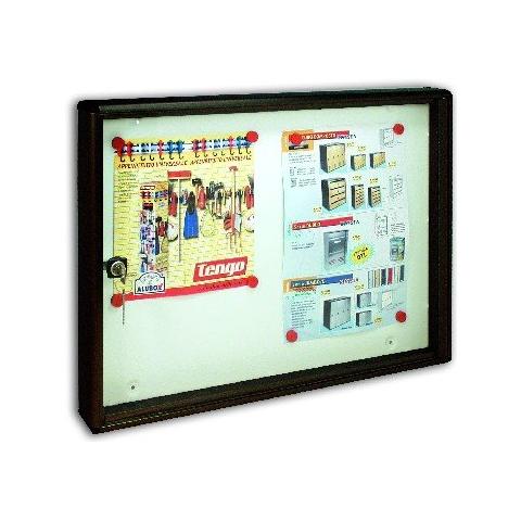 Bacheca Portavvisi Fondo Magnetico 2 Fogli Colore Nero Ghisa - Foto 1