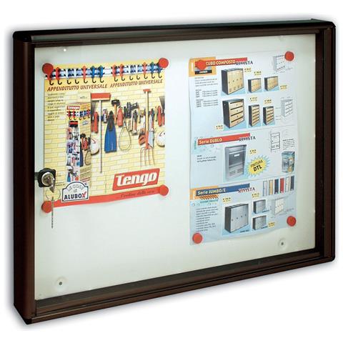 Bacheca Portavvisi Fondo Magnetico 2 Fogli Colore Nero Ghisa - Foto 3