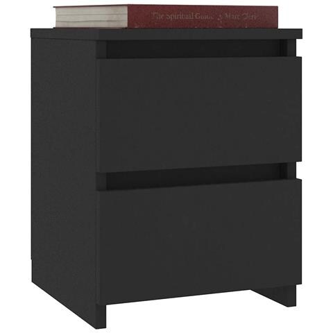 Comodini 2 pz Neri 30x30x40 cm in Legno Multistrato - Foto 7