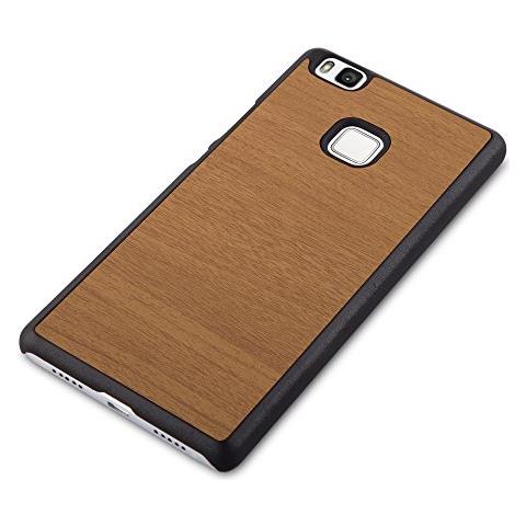 Custodia Compatibile Con Huawei P9 Lite In Woody Marrone - Hard Case Coperchio Di Protezione In Look Legno Contro I Graffi E Gli Urti - Foto 2