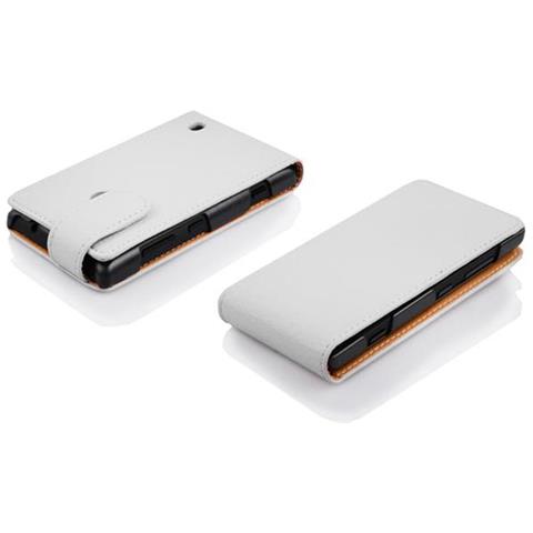 Custodia Compatibile Con Nokia Lumia 630 / 635 In Magnesio Bianco - Coperchio Protettivo In Design Flip Realizzato In Similpelle Testurizzata - Foto 6