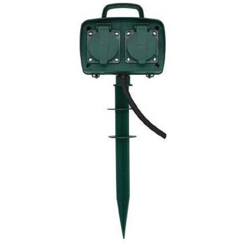 V-tac Vt-1114-3 Presa Elettrica Da Giardino Con Picchetto 4 Prese 16a Con Cavo 3m Corpo Verde Ip44 - Sku 8810 - Foto 1