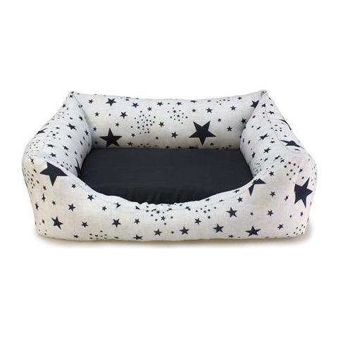Cama Cuadrada Estrellas Negras Para Perros 1.03 Kg - Foto 1