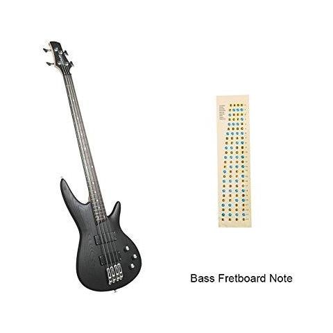 1pc Bass Fretboard Nota Decalcomanie Della Tastiera Tasti Mappa Sticker Per Principianti Come Lingua Straniera Pratica Fit 4 Stringhe Della Chitarra Bassa Multicolore - Foto 2