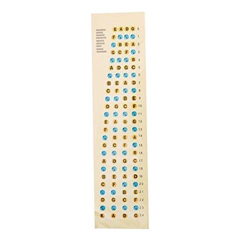 1pc Bass Fretboard Nota Decalcomanie Della Tastiera Tasti Mappa Sticker Per Principianti Come Lingua Straniera Pratica Fit 4 Stringhe Della Chitarra Bassa Multicolore - Foto 1