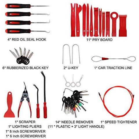 Rimozione Auto Trim Tool Set Per Car Audio Dvd E Nevigation Pannello Auto Strumento Di Rimozione Con Rimozione Trim Attrezzi Per Dash Vehicle Radio Audio Installer (43pcs) - Foto 4
