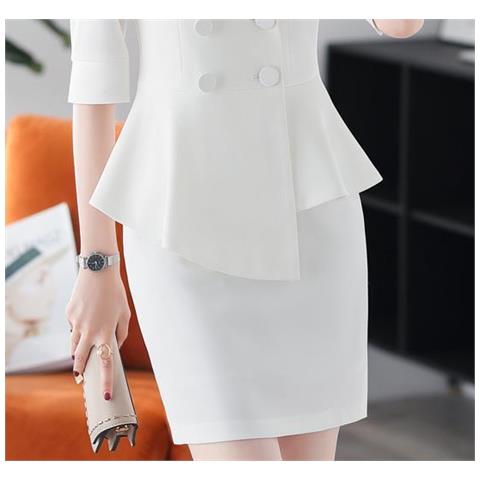 SLOWMOOSE - Pantaloni Da Donna Professionali Completi Da Donna Primavera Ed  Estate, Gonna Sottile Da Donna Casual Blazer Bianco [ gonna Bianca / Xxl] -  ePRICE