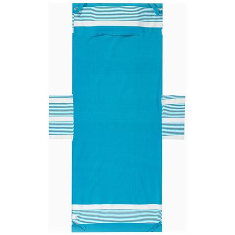 Telo Mare Lettino Spiaggia Piscina Con Cuscino E Tasche Palau Turchese   - Foto 1