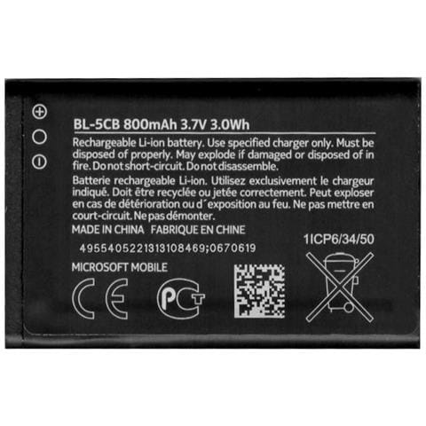 Batteria Litio Originale Bl-5cb Bulk Per 110 (2019) 2600 2610 3100 3120 6230 6630 6680 E6 - Foto 1