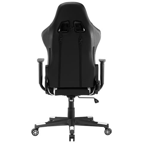 Sedia Da Gioco Agnes, 70x70x125-135 Cm, Ecopelle, Regolabile In Altezza, Bianco E Nero, - Foto 6