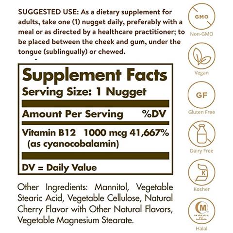 , Vitamina B12, 1000 Mcg, 100 Pepite Veg. - Foto 2