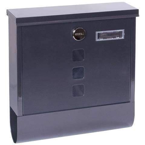 Chance E7005 Cassetta Postale In Acciaio Con Portagiornali, Formato Din A4, Cassetta Della Posta Con Serratura Coperta E Portanome, Antracite - Foto 1