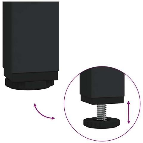 Tavolino Consolle Rovere Marrone 75x40x75cm Legno Multistrato - Foto 10