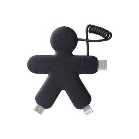 Buddy Usb A 3 In 1, Usb C/usb C, Cavo Lightning Da 0,15 M, Nero - Foto 1