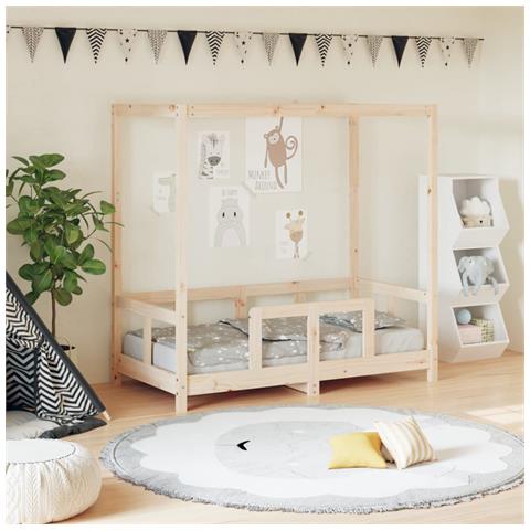 Giroletto per Bambini 70x140 cm in Legno Massello di Pino - Foto 1