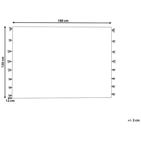 Coperta Bhind Cotone 130 X 180 Cm Beige - Foto 2