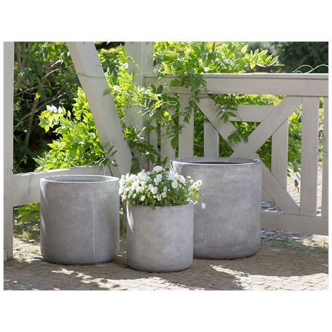 Vaso Per Piante Grigio 51 X 51 X 50 Cm Messene - Foto 1