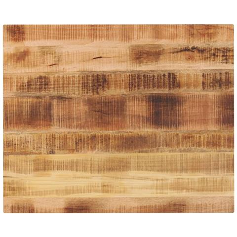 Piano Per Tavolo 90x80x2,5 Cm Rettangolare Legno Mango Grezzo - Foto 1
