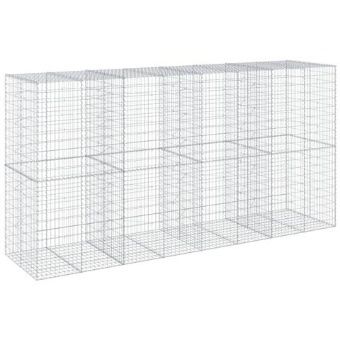 Cesto Gabbione Con Copertura 400x100x200 Cm In Ferro Zincato - Foto 2