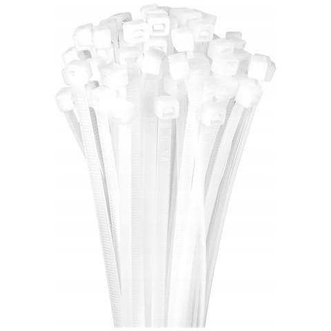 Fascette Per Cablaggio Bande Di Serraggio 3,5 Mm / 200 Mm Bianco 100 Pz. Voz-35200w - Foto 8