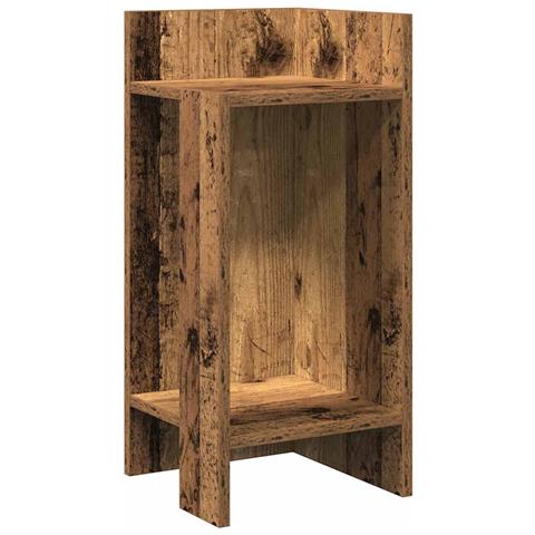 Tavolino Laterale Con Ripiano Legno Antico 25,5x27x60 Cm - Foto 1