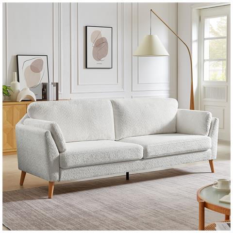 Divano Scandinavo A 3 Posti Maja Loop Bianco - Foto 1