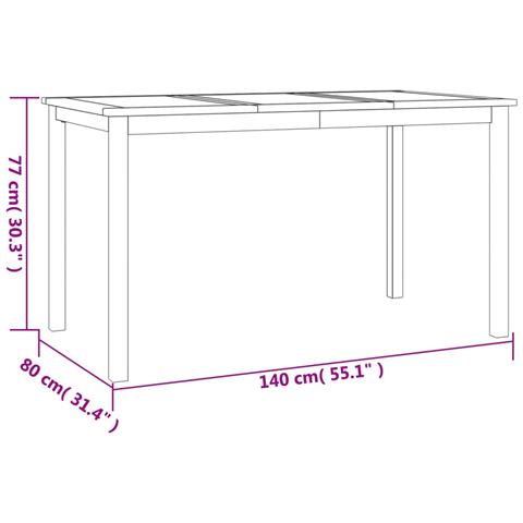 Set da Pranzo per Giardino 4 pz in Legno Massello di Teak - Foto 10