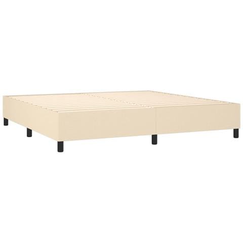 Letto a Molle Materasso e LED bianco 200x200cm in Tessuto - Foto 2