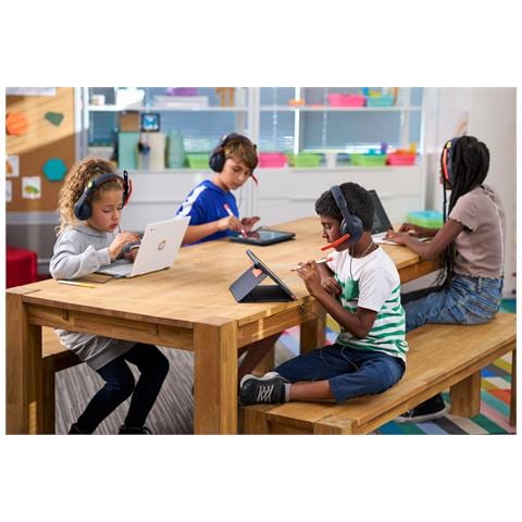 Zone Learn Auricolare Cablato A Padiglione Studio USB tipo-C Blu, Arancione - Foto 5