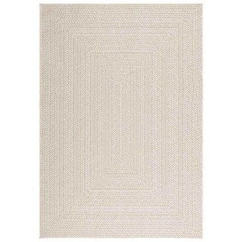Tappeto Zizur Crema 140x200 Cm Aspetto Iuta Interni Ed Esterni - Foto 3
