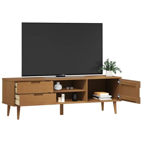 Mobile Tv Molde Marrone 158x40x49 Cm In Legno Massello Di Pino - Foto 3