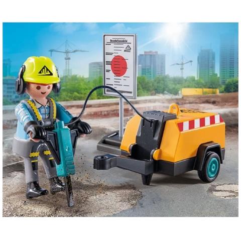 Playmobil 71752 Martello Pneumatico E Operaio Addetto Alla Segnalazione - Foto 2