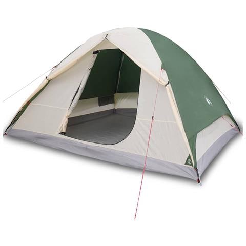 Tenda da Campeggio a Cupola per 6 Persone Verde Impermeabile - Foto 1