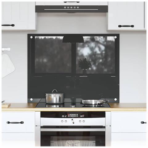 Schienale Cucina in Grigio Scuro - 80x60x0.6 cm Vetro Temperato - Foto 2