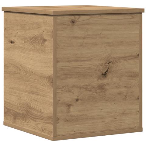 Scatola di Stoccaggio in Rovere Fatta a Mano 40x42x46 cm in Legno Ingegnerizzato - Foto 1