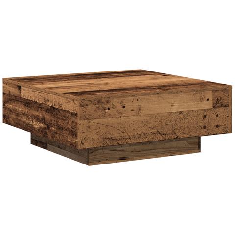 Tavolino da caffè in legno riciclato 80x80x31 cm in legno ingegnerizzato - Foto 1